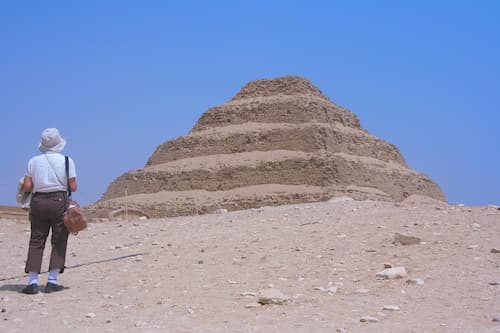 the pyramid of saqqara, a famous monument in Giza, in greater Cairo