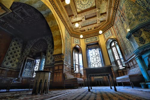 A room in manial Palace one of the monuments in Cairo from era of Mohamed Ali